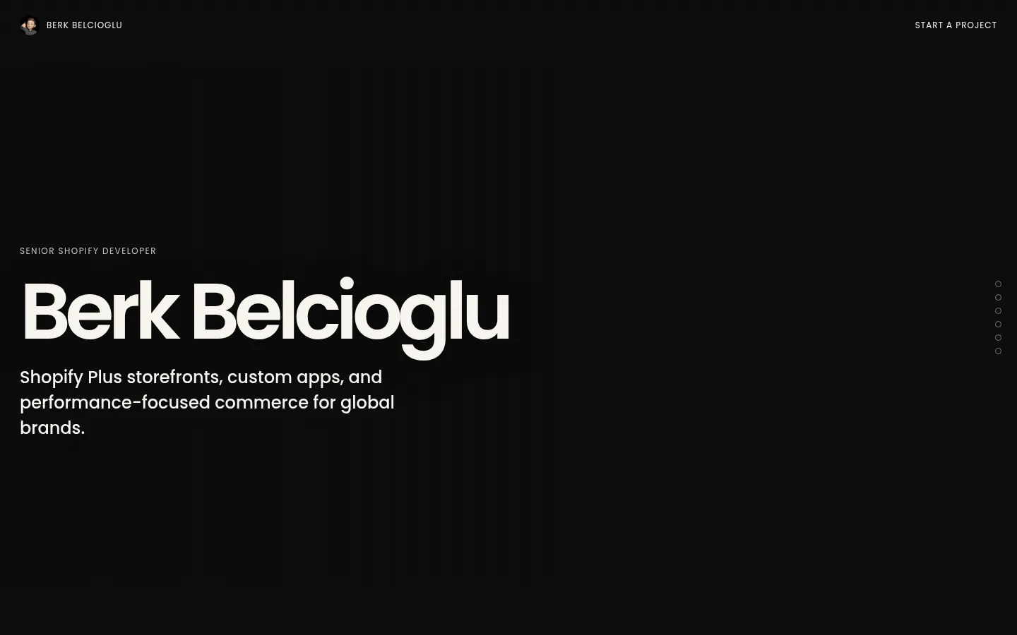 Berk Belcioglu - Senior Shopify Full Stack Developer website preview
